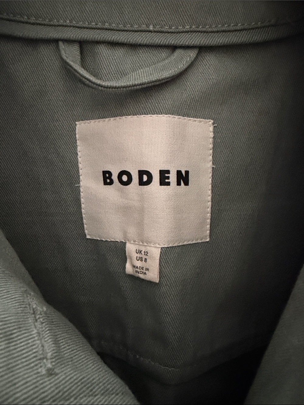 Boden Olive Green Military-Style Jacket with Camo Pockets and Embroidery -size M - Picture 2 of 4